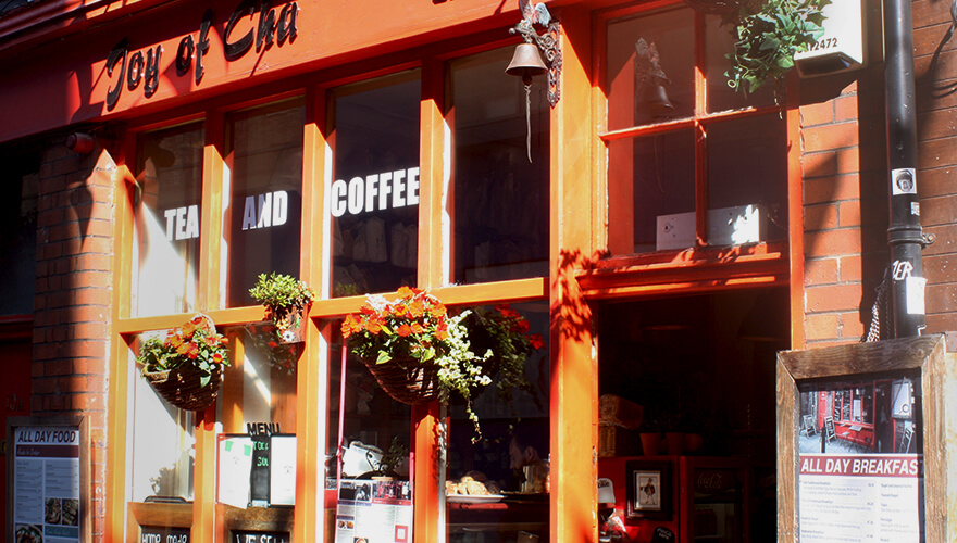 Shopfront of Joy of Cha, café bistro